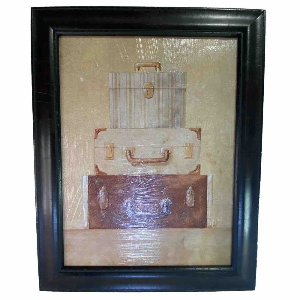 HTF Limited Edition Print "Well Traveled Luggage li" by‎ Richard Vergine Framed